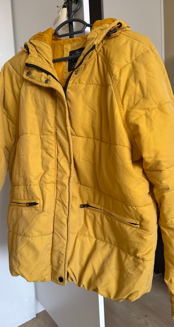 Sarı Fermuarlı Kadın Mont - Görsel 4