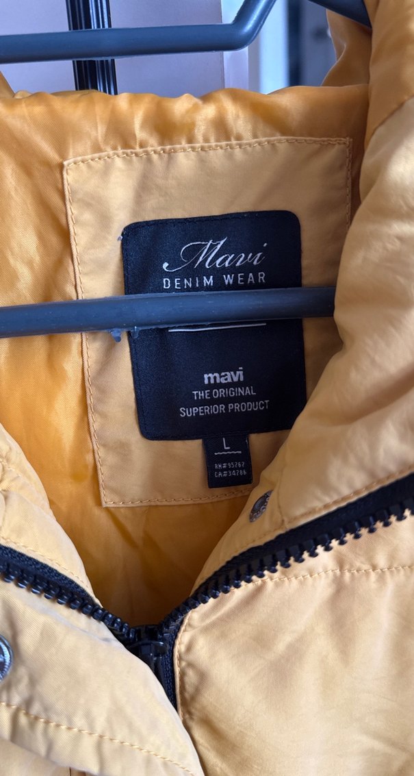 Sarı Fermuarlı Kadın Mont - Görsel 3