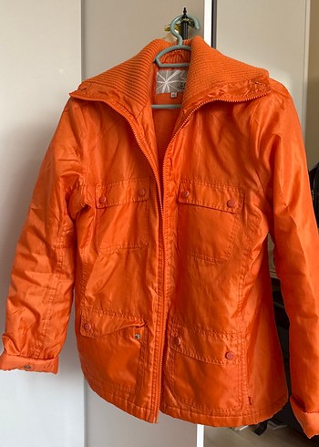 Düğmeli Turuncu Kadın Ceket - Görsel 2