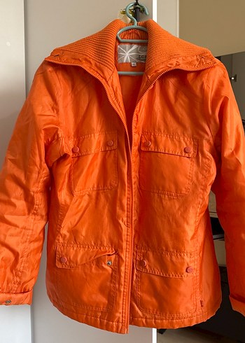 Düğmeli Turuncu Kadın Ceket - Görsel 4