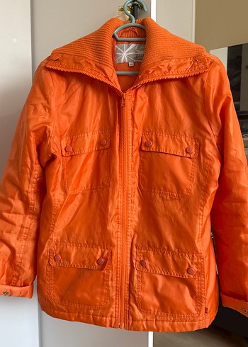 Düğmeli Turuncu Kadın Ceket - Görsel 5