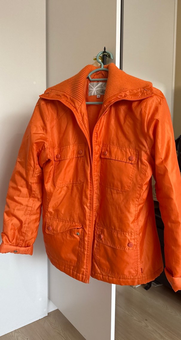 Düğmeli Turuncu Kadın Ceket - Görsel 2