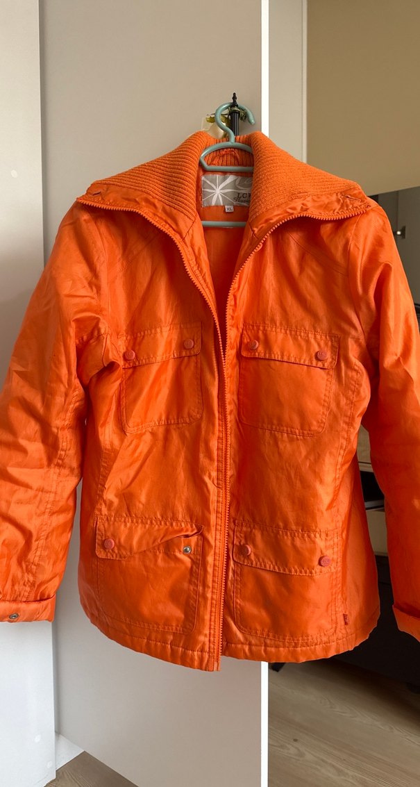 Düğmeli Turuncu Kadın Ceket - Görsel 4