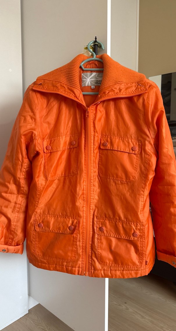 Düğmeli Turuncu Kadın Ceket - Görsel 5