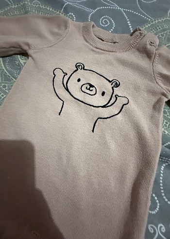 Kahverengi Örme Erkek Bebek Tulum - Görsel 5