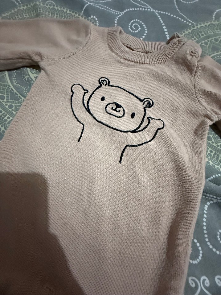 Kahverengi Örme Erkek Bebek Tulum - Görsel 5