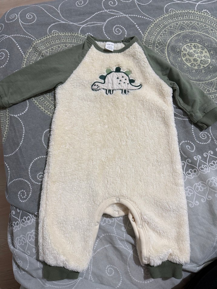 Uzun Kollu Beyaz Erkek Bebek Tulum - Görsel 4