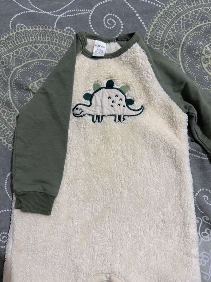 Uzun Kollu Beyaz Erkek Bebek Tulum - Görsel 3