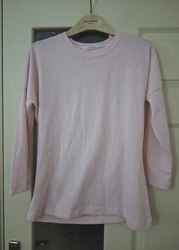 Pembe Uzun Kollu Basic penye - Görsel 2