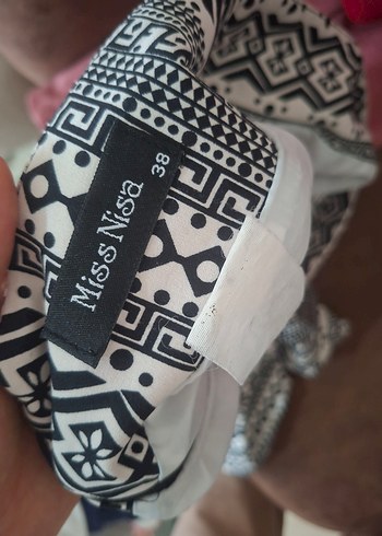 Bohem Desenli Gri Uzun Hamile Eteği - Görsel 4