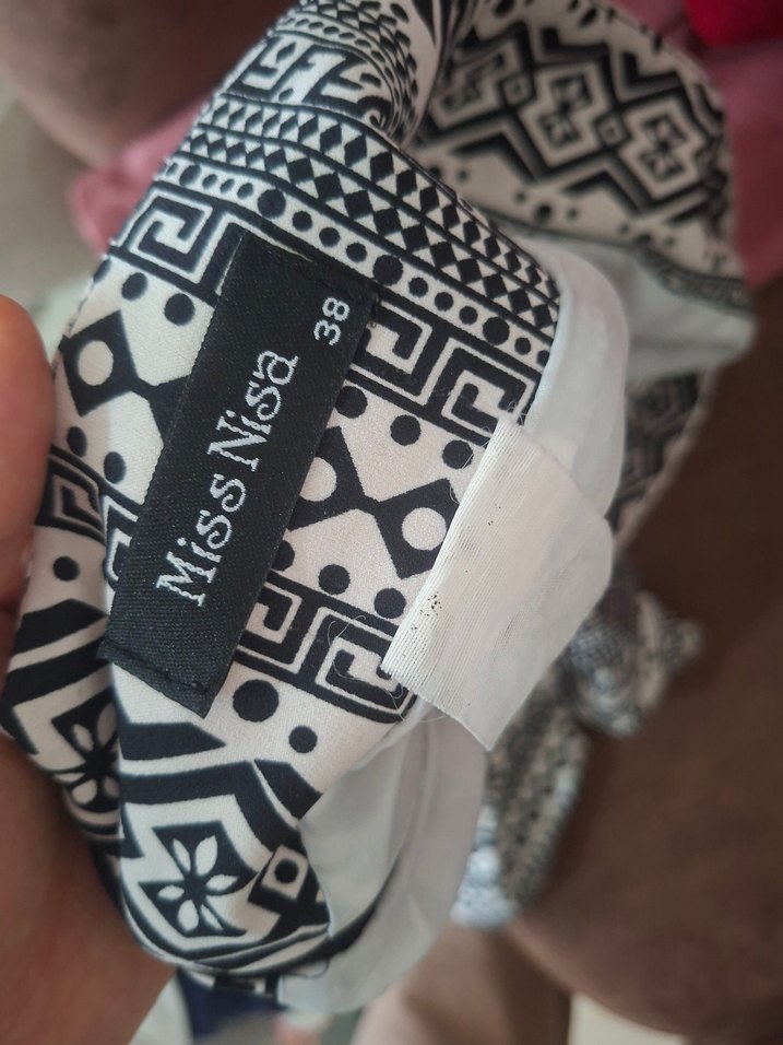 Bohem Desenli Gri Uzun Hamile Eteği - Görsel 4