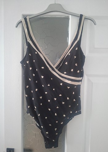 Siyah Çizgili İnce Askılı Kadın Mayo - Görsel 2