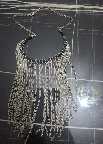 Avant-Garde Zincir Detaylı Midi Kadın Kolye - Görsel 2