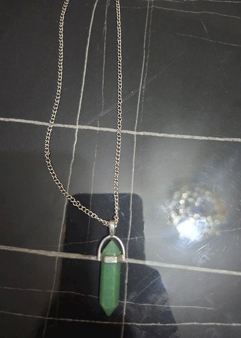 Yeşil Yılan Desenli Uzun Zincir Kolye - Görsel 2