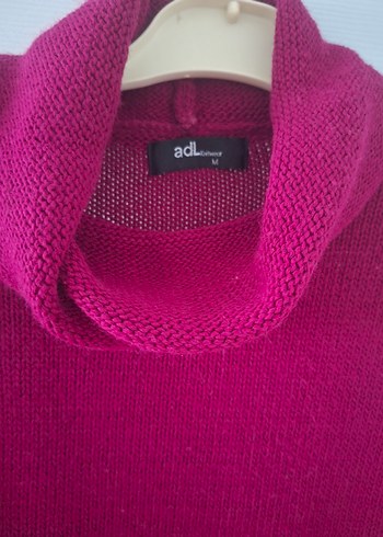 Bordo Yünlü Kadın Boğazlı Kazak - Görsel 6