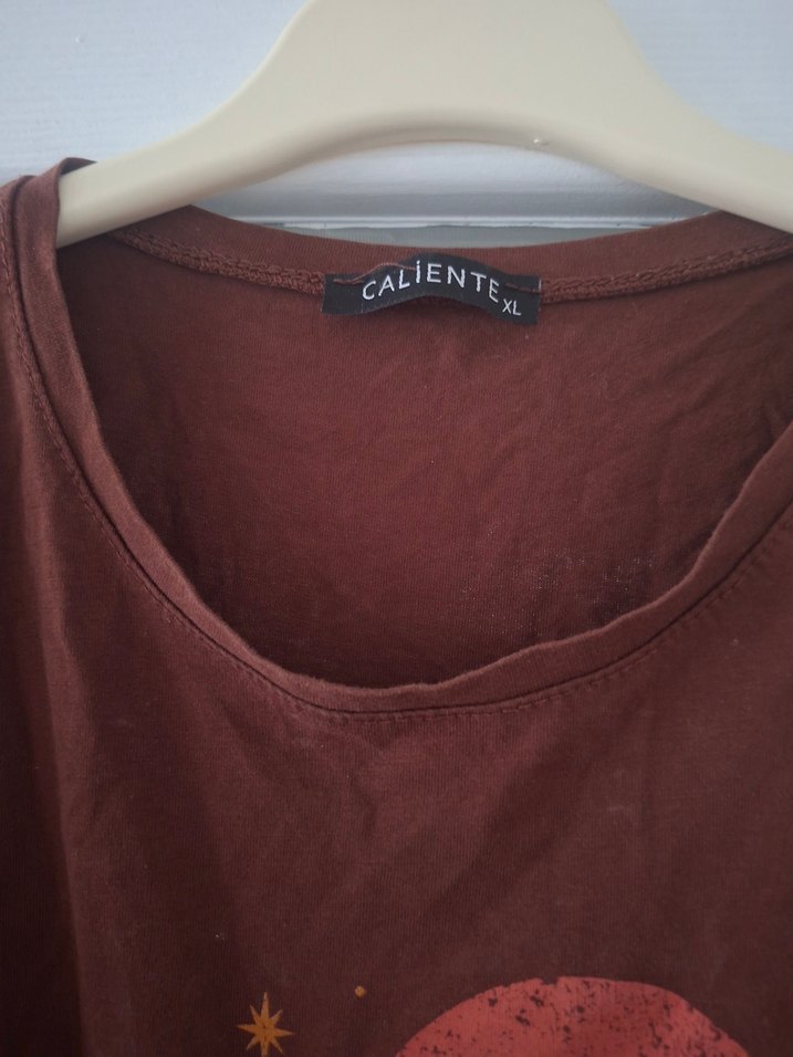 Kahverengi Baskılı Kadın Tişört - Görsel 3