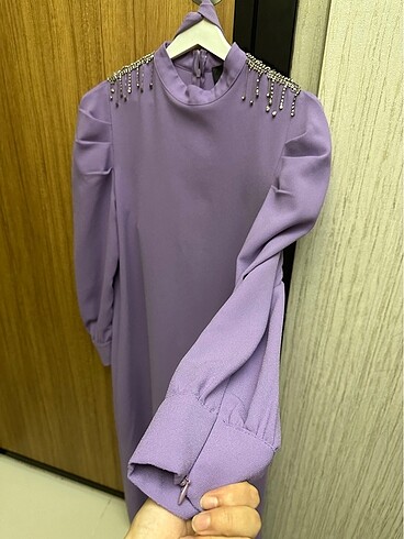 Suud Collection Suud lila gece elbisesi