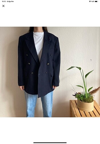 Vintage Oversize yün ceket