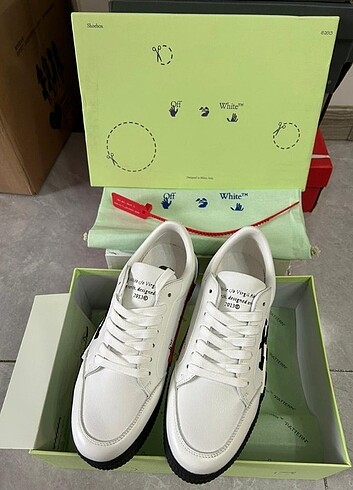 OFF WHITE VULCANIZED LEATHER SNEAKERS