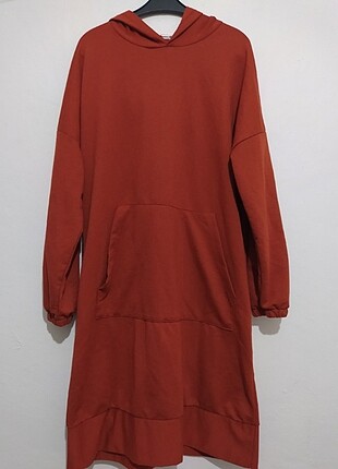 Uzun kapüşonlu sweatshirt + hırka