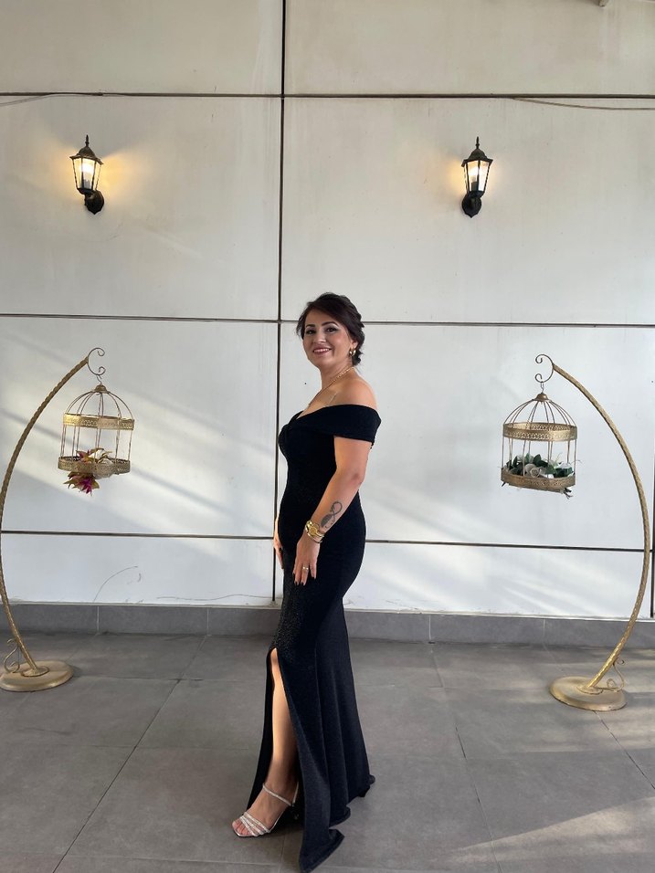 Siyah Uzun abiye - Görsel 2