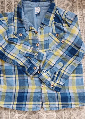 Erkek Çocuk Renkli Kareli Uzun Kollu Gömlek - Görsel 3