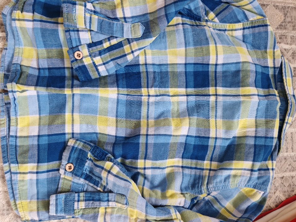 Erkek Çocuk Renkli Kareli Uzun Kollu Gömlek - Görsel 2