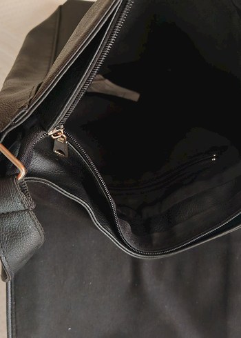 Siyah Deri Kadın Çanta - Görsel 7