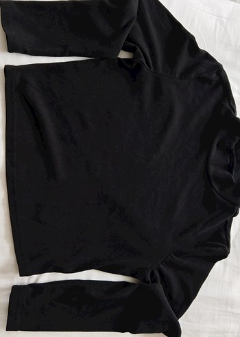 Kadın Siyah Yarım Balıkçı Yaka Kazak - Görsel 2