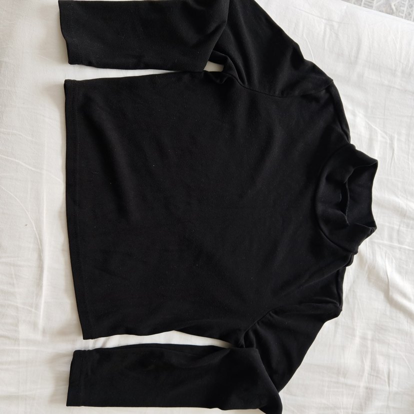 Kadın Siyah Yarım Balıkçı Yaka Kazak - Görsel 2