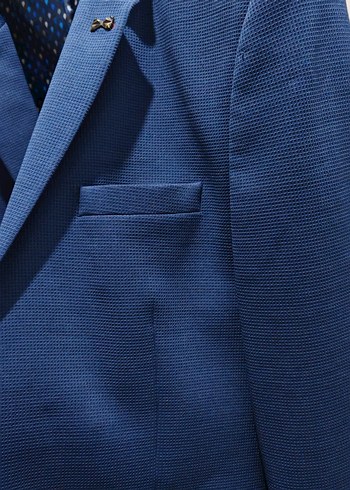 Lacivert Erkek Ofis Takım Ceketi - Görsel 7