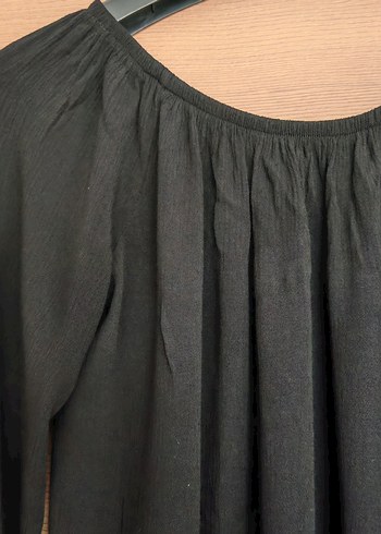 Siyah Pileli Kadın Bluz Uzun Kollu - Görsel 4