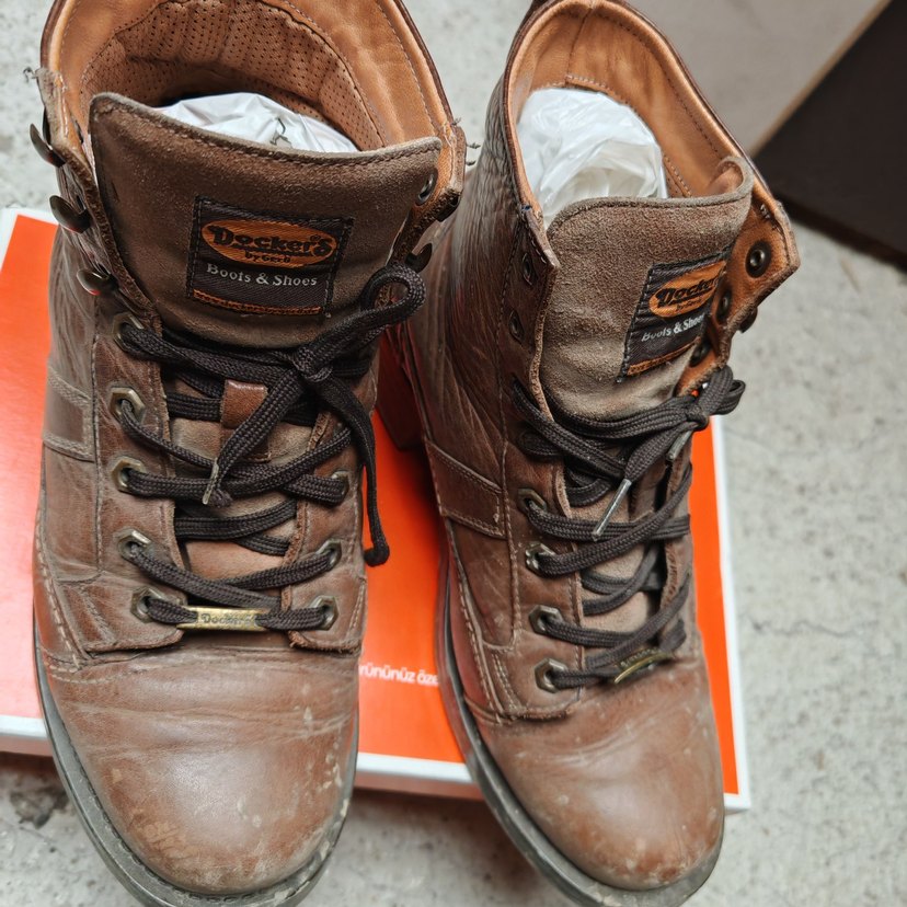 Kahverengi Biker Erkek Ayakkabı Bağcığı 41 numara - Görsel 2