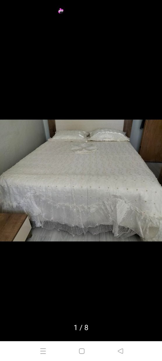 Beyaz Dantelli Yatak Örtüsü - Görsel 3