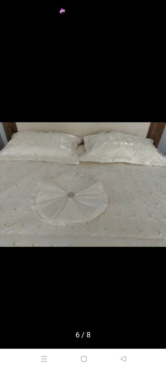 Beyaz Dantelli Yatak Örtüsü - Görsel 2