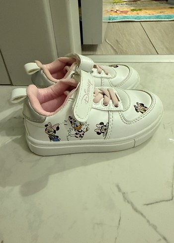 Kız Çocuk Beyaz Minnie Mouse Spor Ayakkabı - Görsel 3