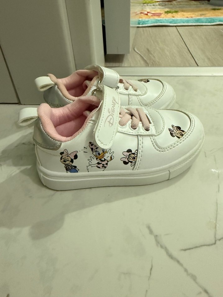 Kız Çocuk Beyaz Minnie Mouse Spor Ayakkabı - Görsel 3