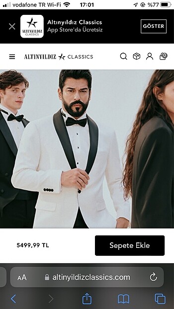 Sarar Altınyıldız smokin