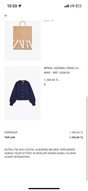 Zara SPİRAL DÜĞMELİ ÖRGÜ HIRKA