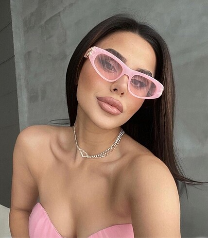 Pembe Cat Eye Kadın Güneş Gözlüğü