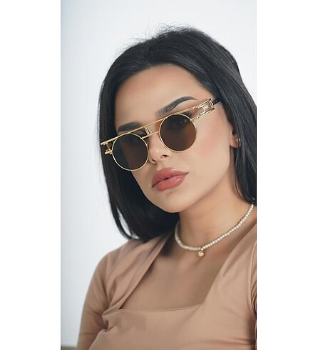 Yuvarlak Kahverengi Unisex Güneş Gözlüğü