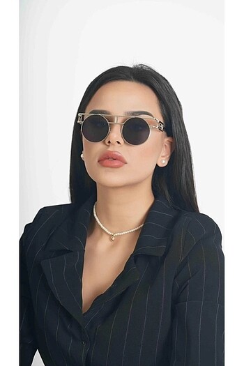 Yuvarlak Siyah Unisex Güneş Gözlüğü