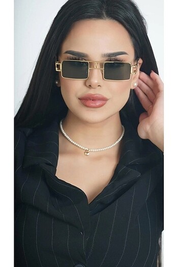 Dikdörtgen Yeşil Unisex Güneş Gözlüğü