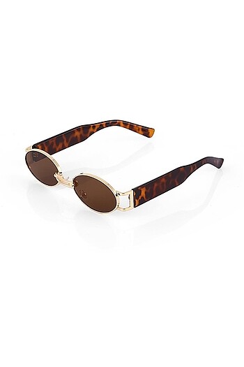 Oval Leopar Unisex Güneş Gözlüğü
