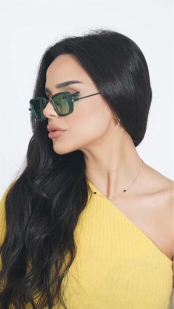 Gucci Yeşil Dikdörtgen Unisex Güneş Gözlüğü