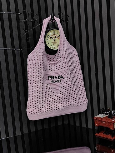  Beden Prada örgü model çanta