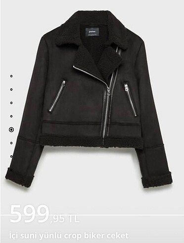 Stradivarius- Crop Biker Ceket