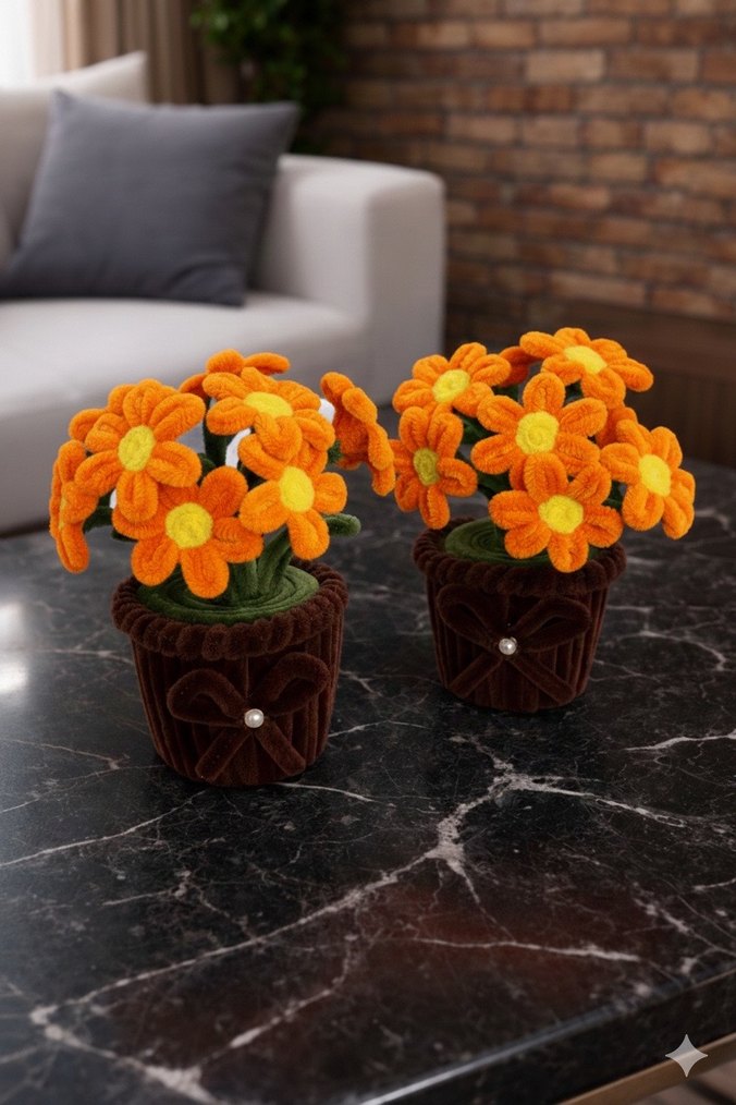 Mini saksı el yapımı - Görsel 3