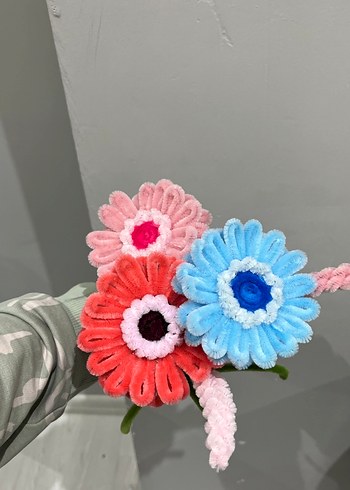 Renkli şönil papatya - Görsel 3