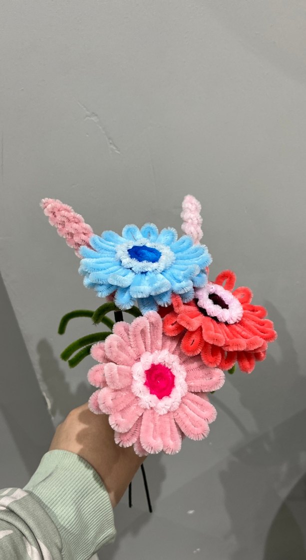 Renkli şönil papatya - Görsel 2